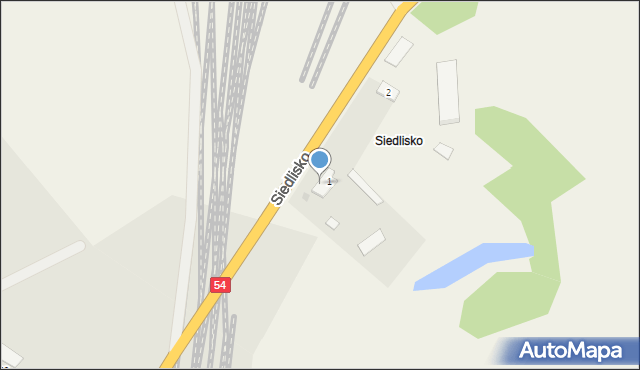 Rusy, Siedlisko, 1b, mapa Rusy