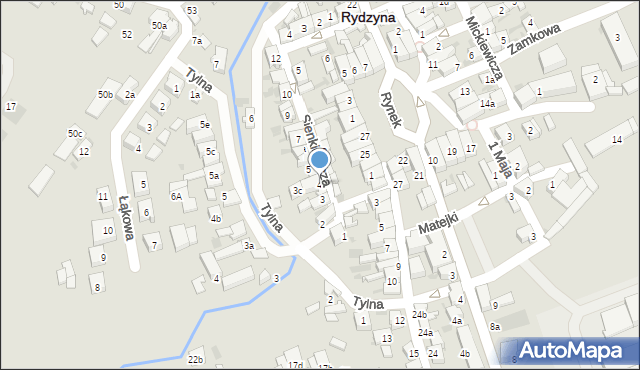 Rydzyna, Sienkiewicza Henryka, 4, mapa Rydzyna