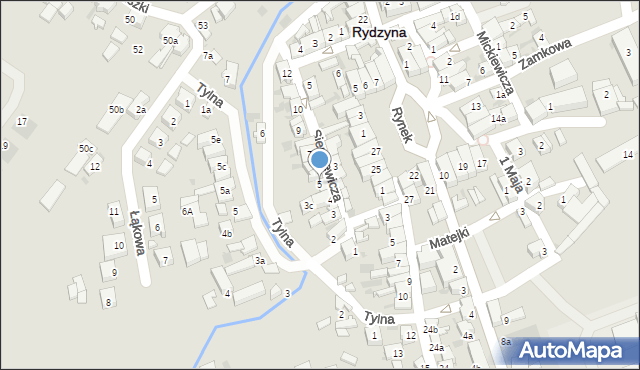 Rydzyna, Sienkiewicza Henryka, 5, mapa Rydzyna