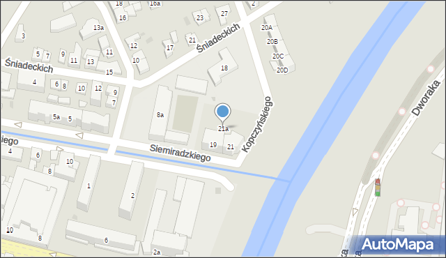 Rzeszów, Siemiradzkiego Henryka, 21a, mapa Rzeszów