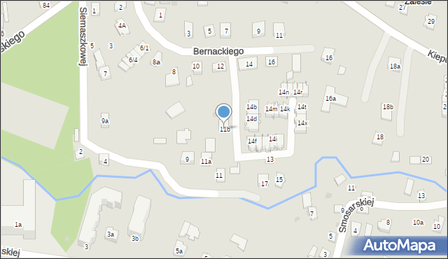 Rzeszów, Siemaszkowej Wandy, 11b, mapa Rzeszów