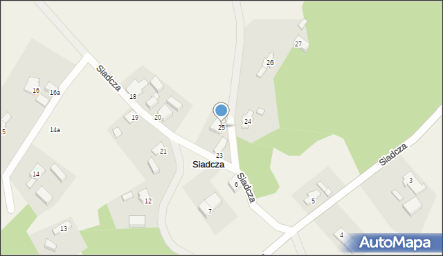 Siadcza, Siadcza, 25, mapa Siadcza