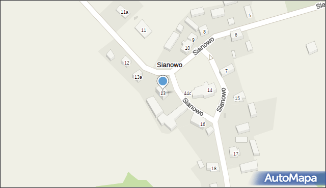 Sianowo, Sianowo, 13, mapa Sianowo