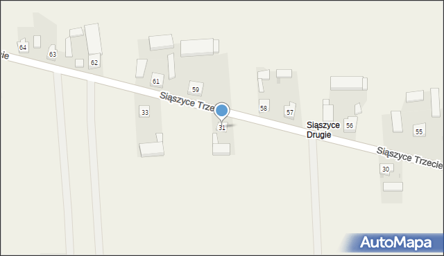 Siąszyce Trzecie, Siąszyce Trzecie, 31, mapa Siąszyce Trzecie