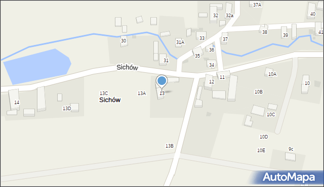 Sichów, Sichów, 13, mapa Sichów