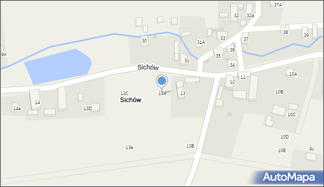 Sichów, Sichów, 13A, mapa Sichów