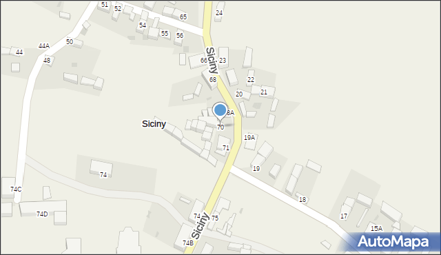 Siciny, Siciny, 70, mapa Siciny