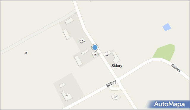 Sidory, Sidory, 25, mapa Sidory