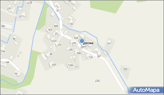 Sidzina, Sidzina, 107, mapa Sidzina