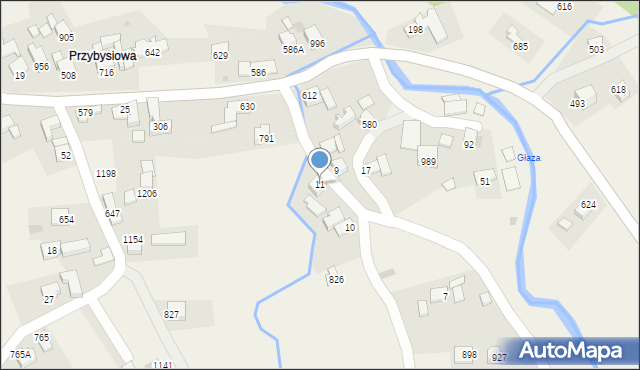 Sidzina, Sidzina, 11, mapa Sidzina