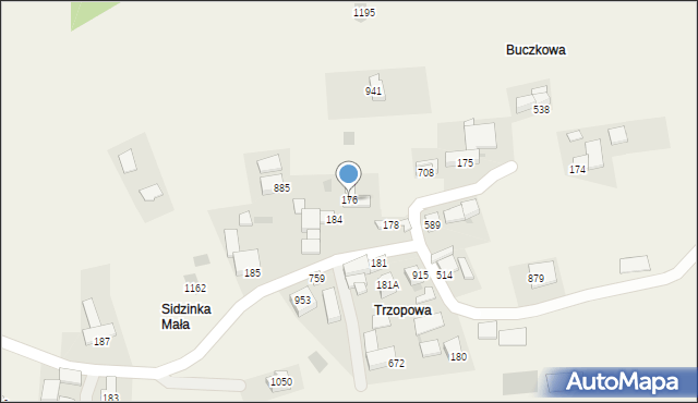 Sidzina, Sidzina, 176, mapa Sidzina