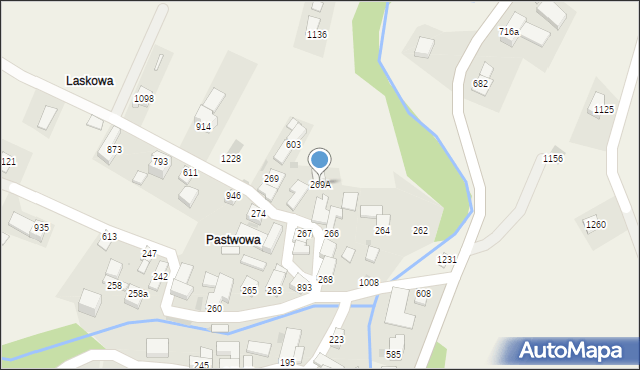 Sidzina, Sidzina, 269A, mapa Sidzina