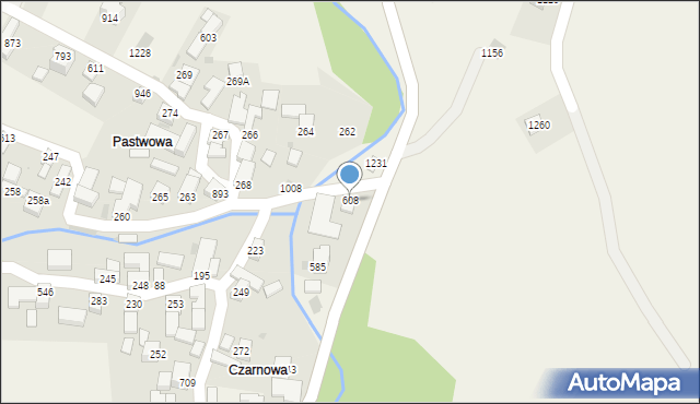 Sidzina, Sidzina, 608, mapa Sidzina