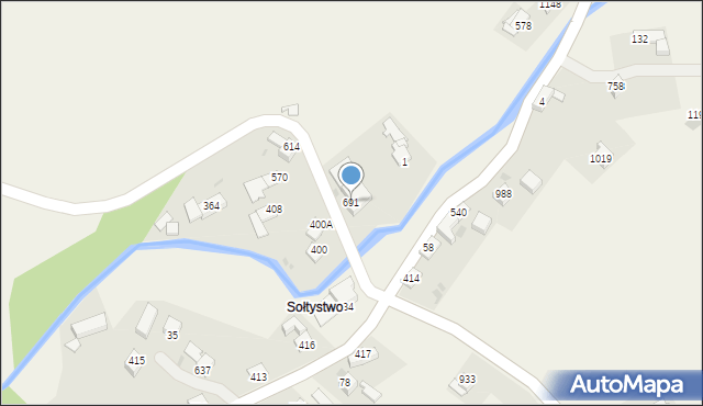 Sidzina, Sidzina, 691, mapa Sidzina