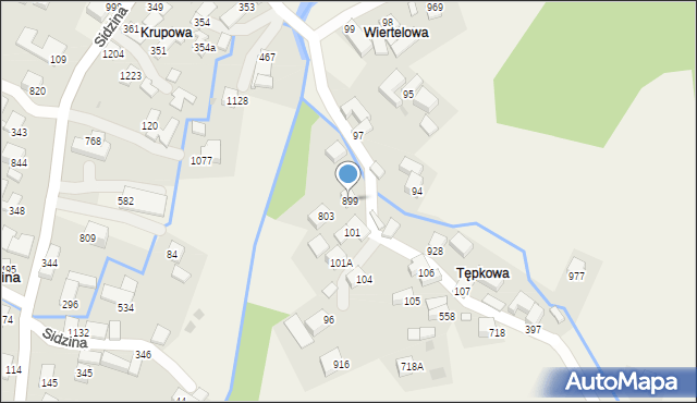 Sidzina, Sidzina, 899, mapa Sidzina