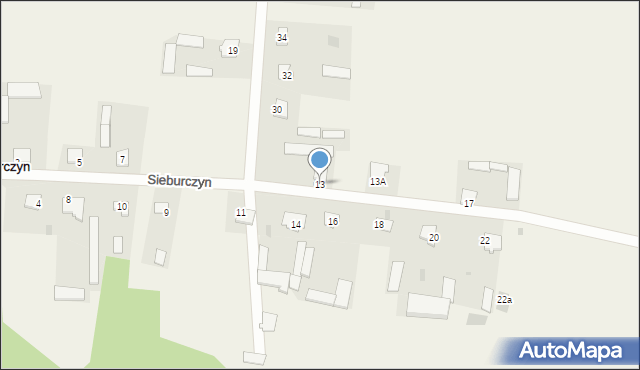 Sieburczyn, Sieburczyn, 13, mapa Sieburczyn