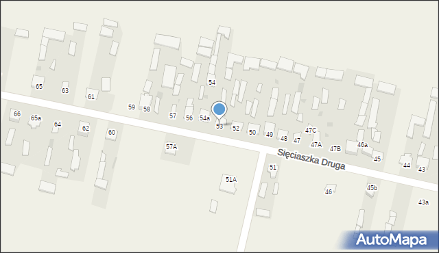 Sięciaszka Druga, Sięciaszka Druga, 53, mapa Sięciaszka Druga