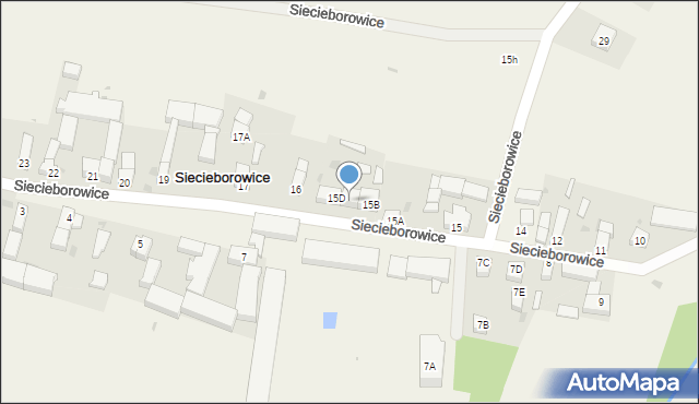 Siecieborowice, Siecieborowice, 15C, mapa Siecieborowice