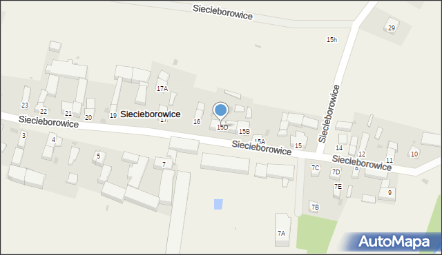 Siecieborowice, Siecieborowice, 15D, mapa Siecieborowice