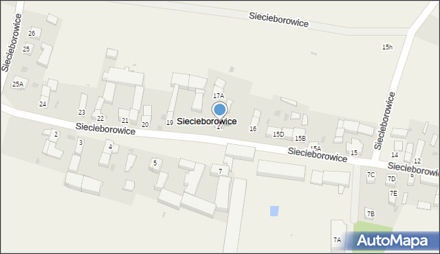 Siecieborowice, Siecieborowice, 17, mapa Siecieborowice