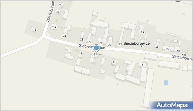 Siecieborowice, Siecieborowice, 5A, mapa Siecieborowice