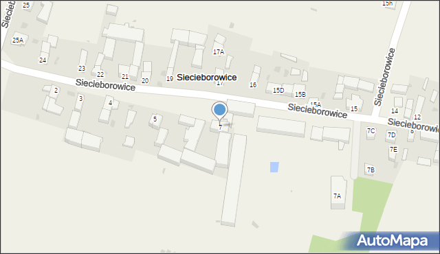 Siecieborowice, Siecieborowice, 7, mapa Siecieborowice