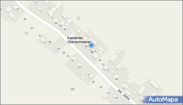 Sieciechowice, Sieciechowice, 18, mapa Sieciechowice