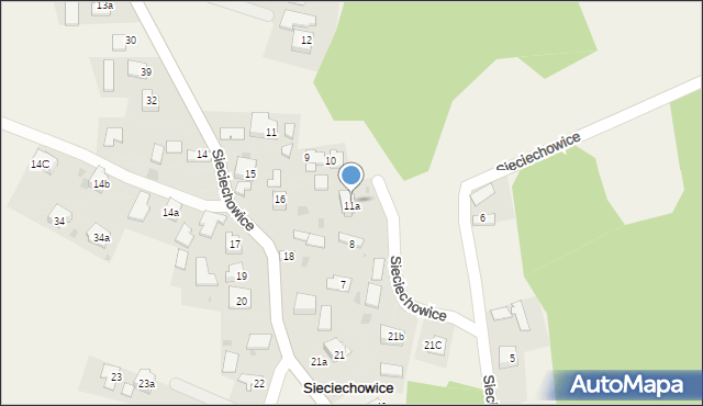 Sieciechowice, Sieciechowice, 11a, mapa Sieciechowice