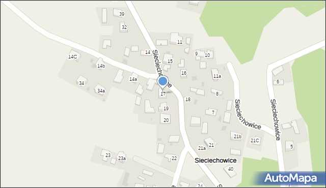 Sieciechowice, Sieciechowice, 17, mapa Sieciechowice