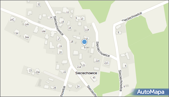 Sieciechowice, Sieciechowice, 7, mapa Sieciechowice