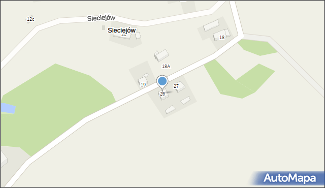 Sieciejów, Sieciejów, 26, mapa Sieciejów