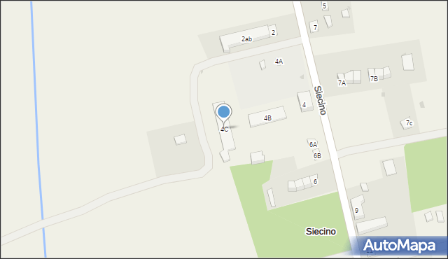 Siecino, Siecino, 4C, mapa Siecino