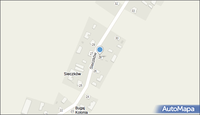 Sieczków, Sieczków, 28, mapa Sieczków