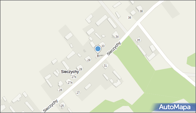 Sieczychy, Sieczychy, 30, mapa Sieczychy