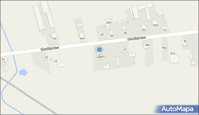 Siedlanów, Siedlanów, 43a, mapa Siedlanów