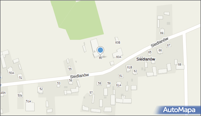 Siedlanów, Siedlanów, 60, mapa Siedlanów