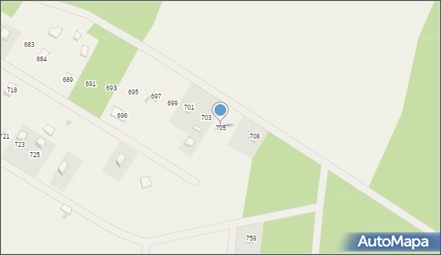 Siedlątków, Siedlątków, 705, mapa Siedlątków