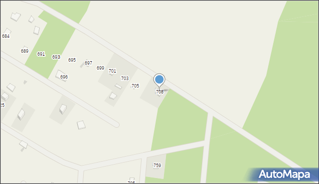 Siedlątków, Siedlątków, 708, mapa Siedlątków