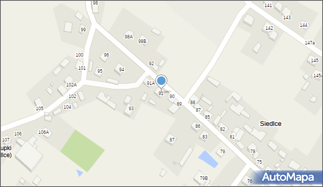 Siedlce, Siedlce, 91, mapa Siedlce