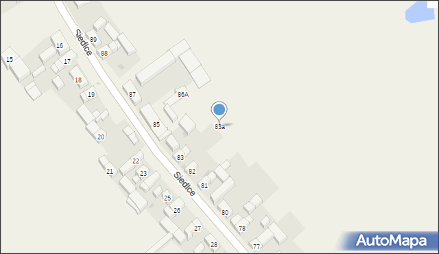 Siedlce, Siedlce, 83a, mapa Siedlce