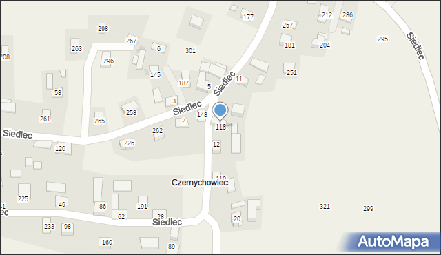 Siedlec, Siedlec, 118, mapa Siedlec