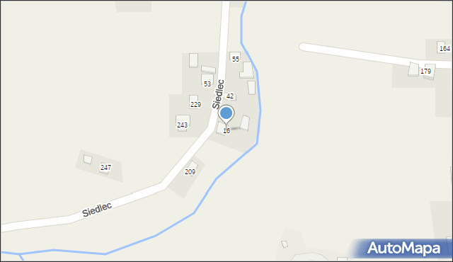 Siedlec, Siedlec, 16, mapa Siedlec