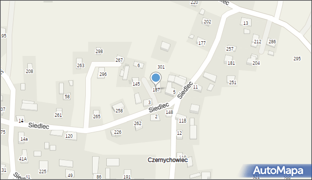 Siedlec, Siedlec, 187, mapa Siedlec