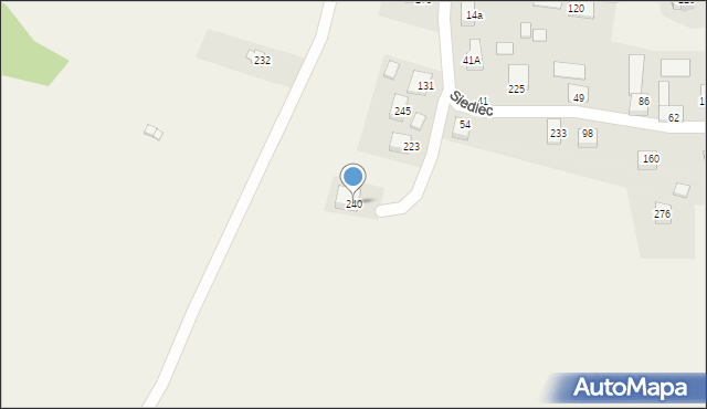 Siedlec, Siedlec, 240, mapa Siedlec