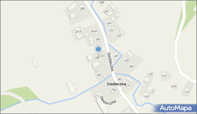 Siedleczka, Siedleczka, 187, mapa Siedleczka