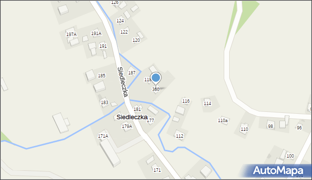 Siedleczka, Siedleczka, 360, mapa Siedleczka