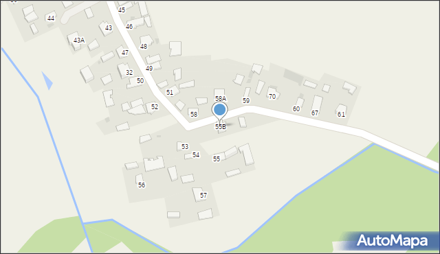 Siedleszczany, Siedleszczany, 55B, mapa Siedleszczany