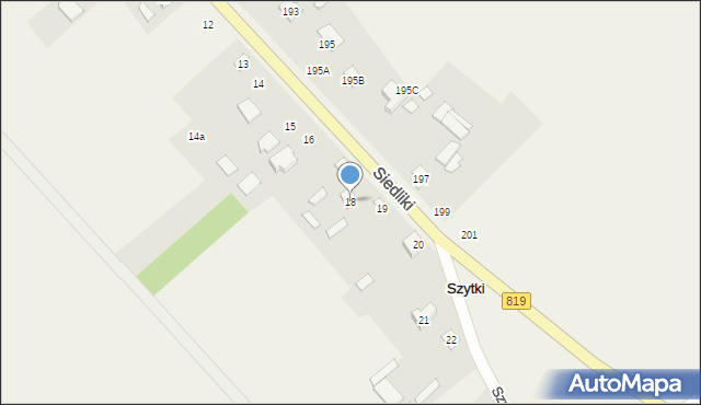 Siedliki, Siedliki, 18, mapa Siedliki