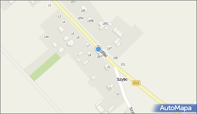 Siedliki, Siedliki, 19, mapa Siedliki