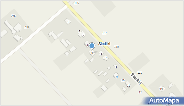 Siedliki, Siedliki, 5, mapa Siedliki